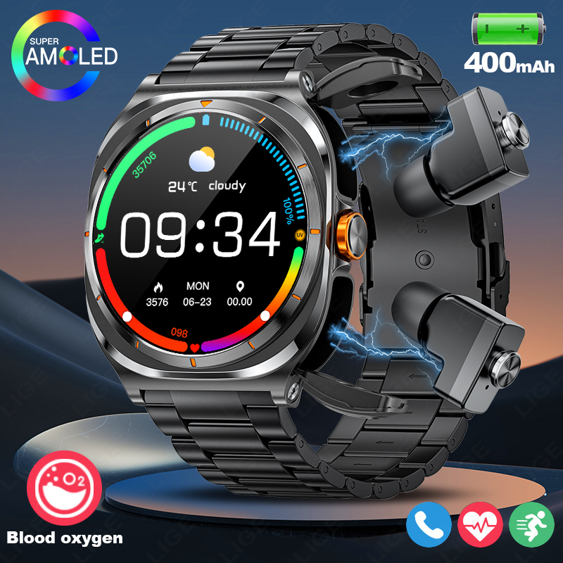 Smartwatch Health Watches For Women - LIGE 2025 Watch Wireless Earphones 2-in-1