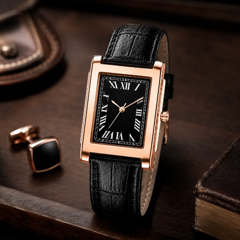 Smartwatch Square Watches For Men - Classic Business Men Watch Square Roman