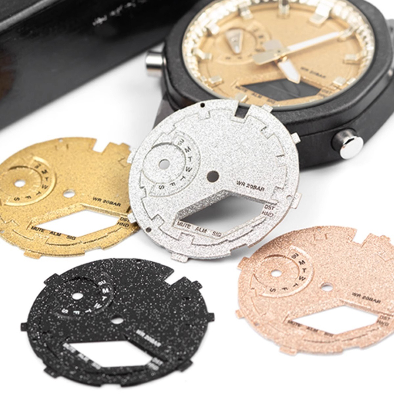 Casio Watch G-Shock Ga-2100 - Frost Gold Fire Pattern Dial For