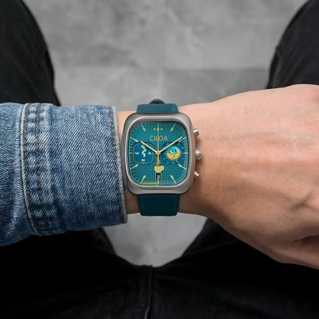 Smartwatch Square Watches For Men - CILOA Classic Retro Square Chronograph Mens