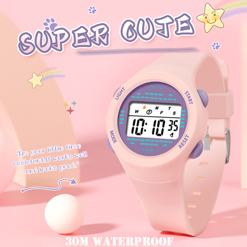 Smartwatch Watches For Girls Kids - Children's Electronic Watch Girl Pink Cute