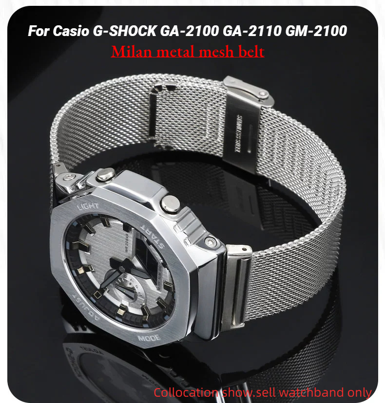 Casio Watch G-Shock Ga-2100 - Milan metal mesh belt For Casio