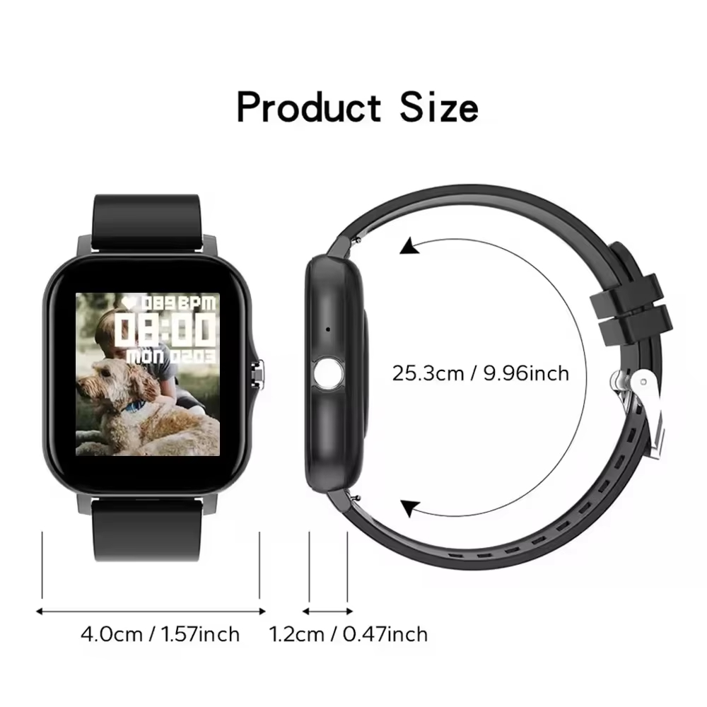 Lenovo 2026 New Full Touch Scr - Smartwatch Square Watches For Men ulasan dan harga