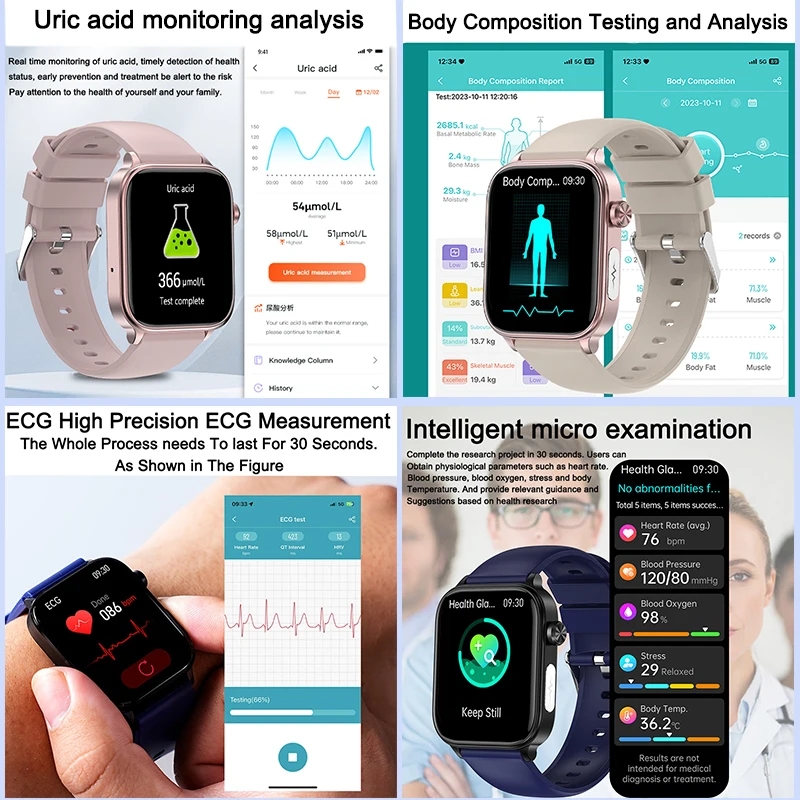 2025 New For XIAOM1 ECG+PPG Bl - Smartwatch Health Watches For Women ulasan dan harga