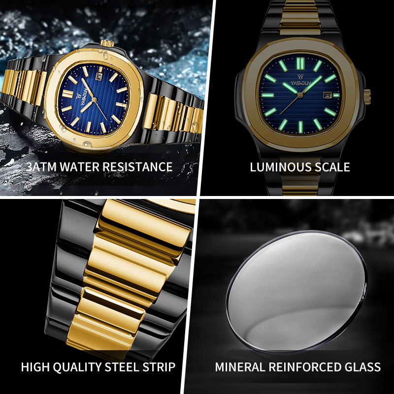 Fashion Square Quartz Man Cloc - Smartwatch Square Watches For Men ulasan dan harga