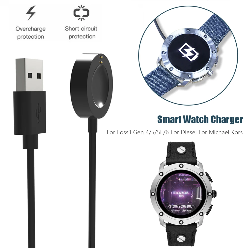 USB Magnetic Fast Charge Charg - Fossil Watches Smartwatch Charger ulasan dan harga