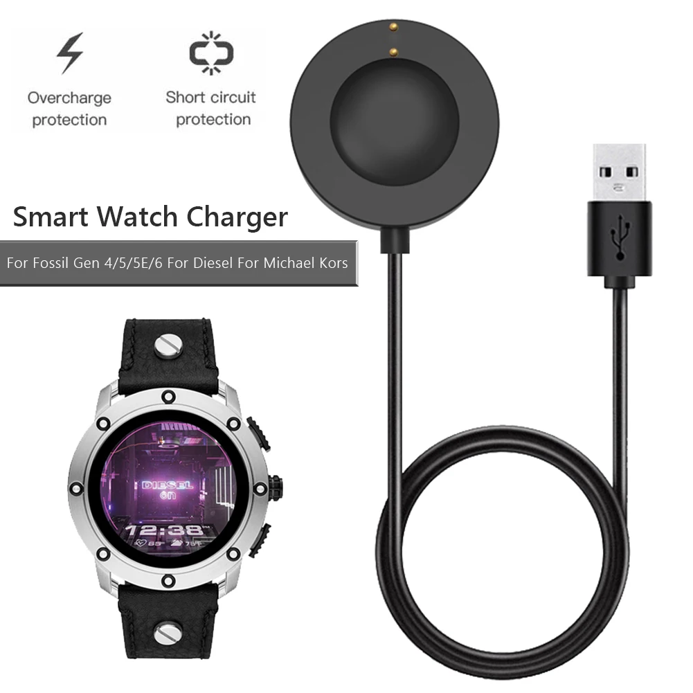 USB Magnetic Fast Charge Charg - Fossil Watches Smartwatch Charger ulasan dan harga