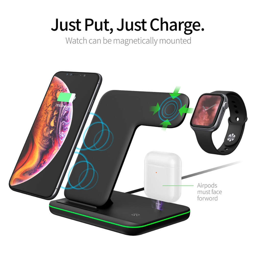 15W Fast Qi Wireless Charger S - Watch Watch Xs ulasan dan harga