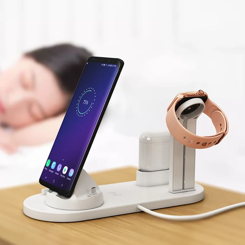Wireless 3 in 1 Charger Holder - Watch Watch Xs ulasan dan harga