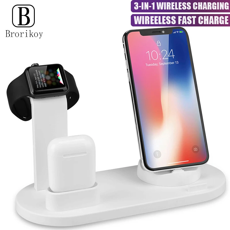 Wireless 3 in 1 Charger Holder - Watch Watch Xs ulasan dan harga