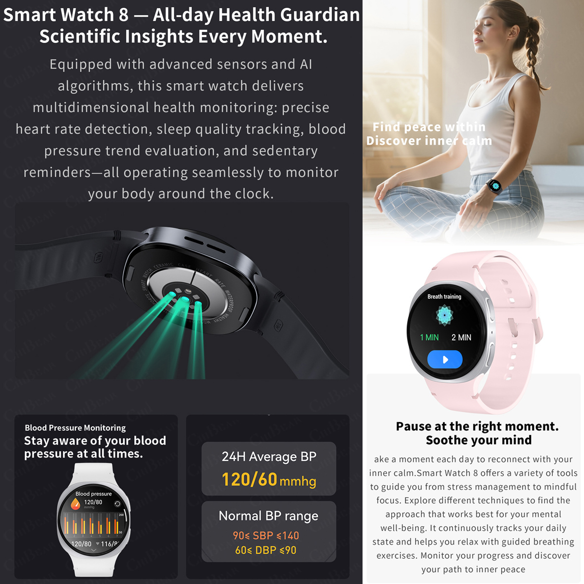 2026 New Watches 8 Mini GPS Tr - Smartwatch Health Watches For Women ulasan dan harga