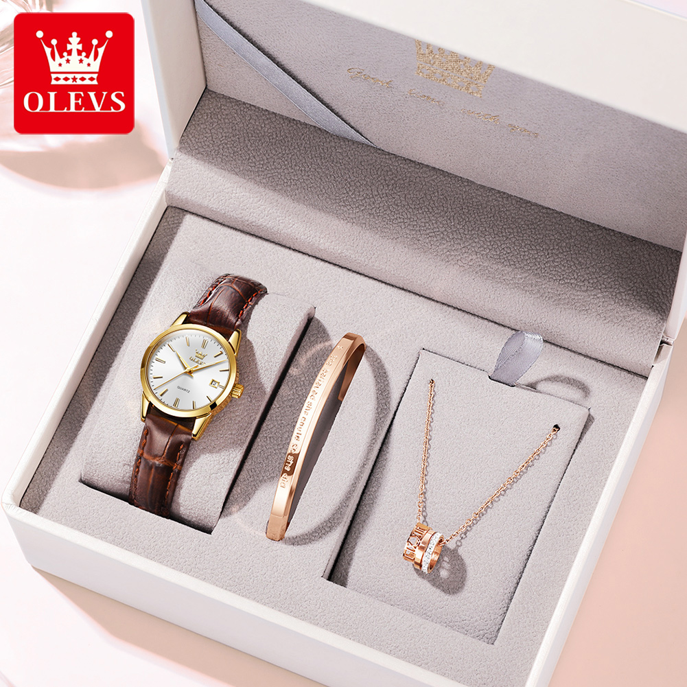 OLEVS Watch 6898 Women Watches - Leather Watch Strap ulasan dan harga
