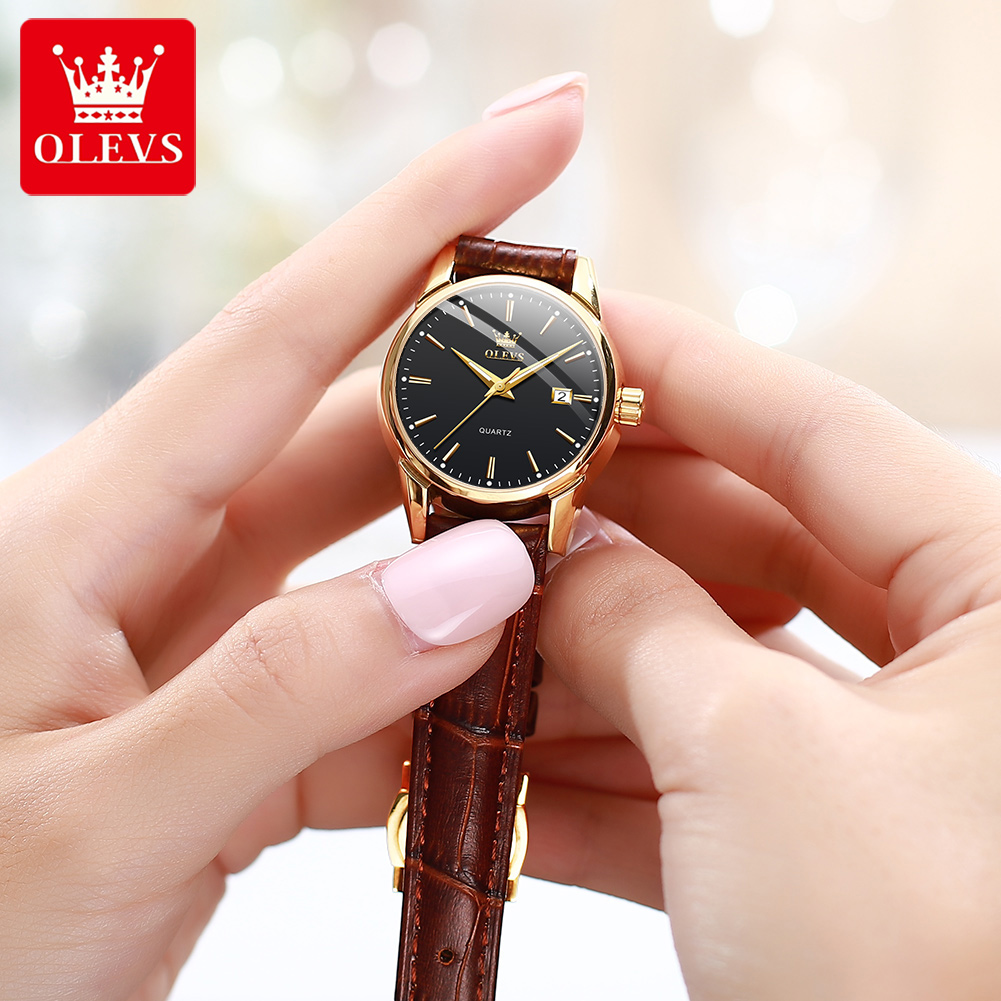 OLEVS Watch 6898 Women Watches - Leather Watch Strap ulasan dan harga