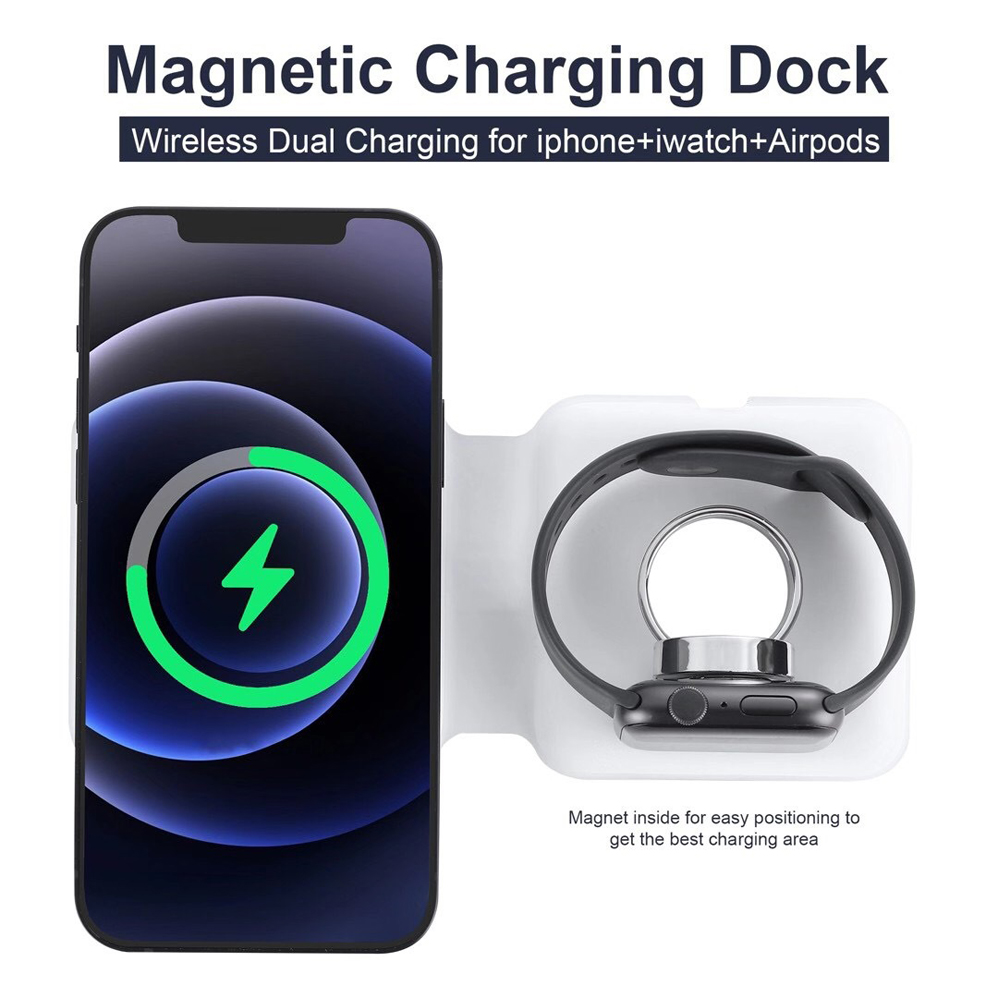 2IN1 Magnetic Wireless Charger - Watch Watch Xs ulasan dan harga