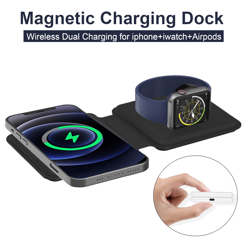 2IN1 Magnetic Wireless Charger - Watch Watch Xs ulasan dan harga