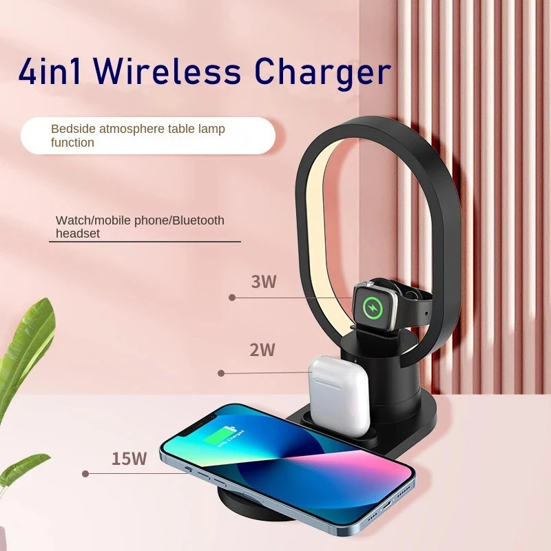 4in1 Night Light Wireless Char - Watch Watch Xs ulasan dan harga