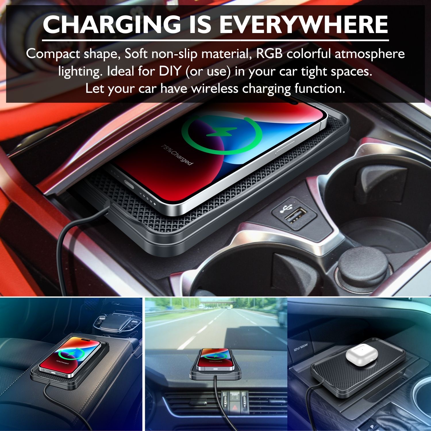 15W Wireless Charger Car Fast  - Watch Xs8 ulasan dan harga