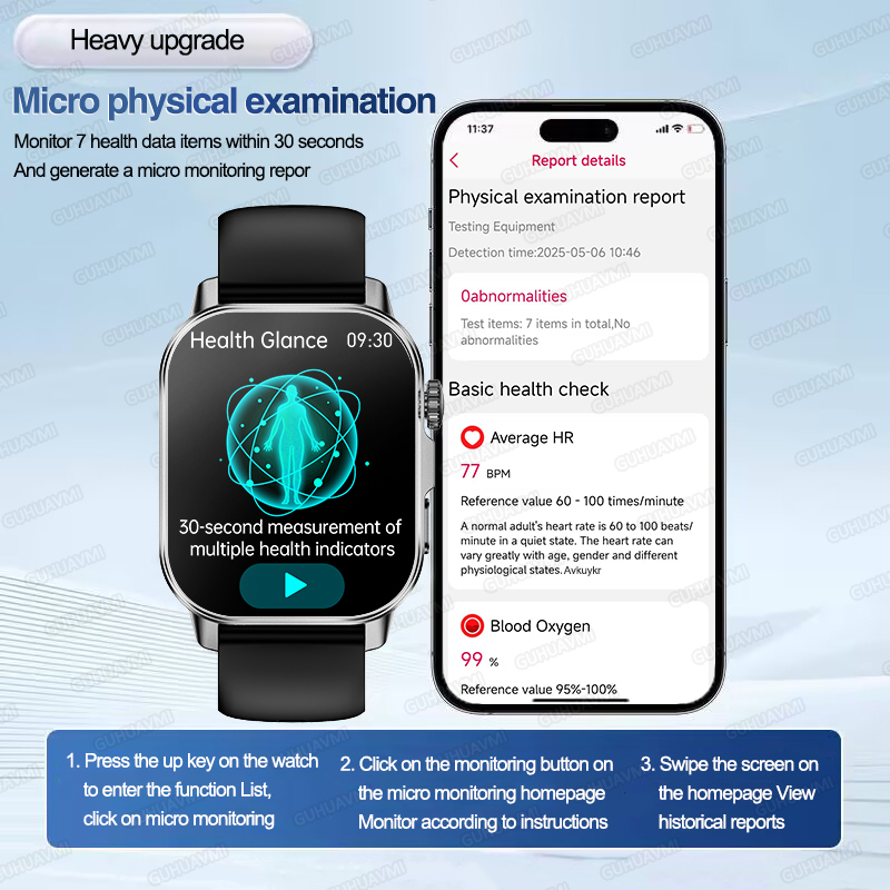 New Men Emotion Diagnosis Smar - Smartwatch Square Watches For Men ulasan dan harga