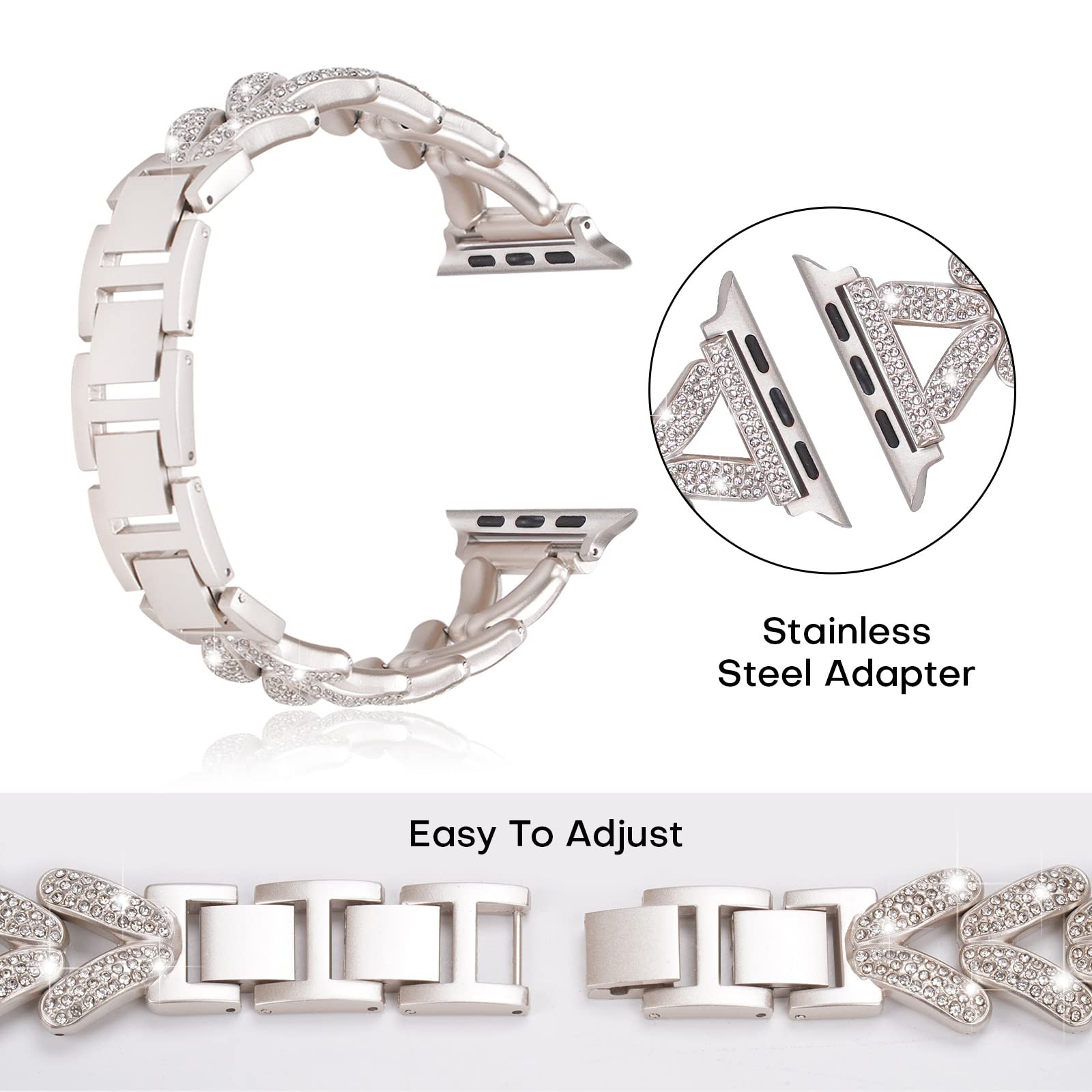 Bling Band for Apple Watch Str - Smartwatch Slim Watches For Men ulasan dan harga