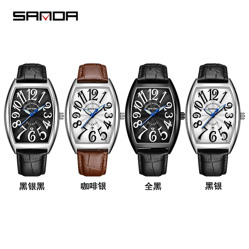 SANDA New Quartz Men's Watch C - Leather Watch Strap ulasan dan harga