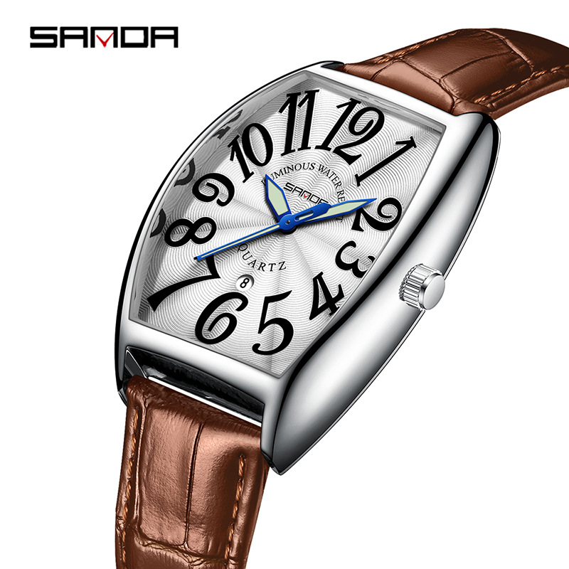 SANDA New Quartz Men's Watch C - Leather Watch Strap ulasan dan harga
