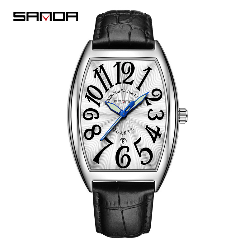 SANDA New Quartz Men's Watch C - Leather Watch Strap ulasan dan harga
