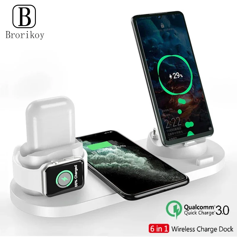 Fast Wireless Charger 6 in 1 C - Watch Xs8 ulasan dan harga