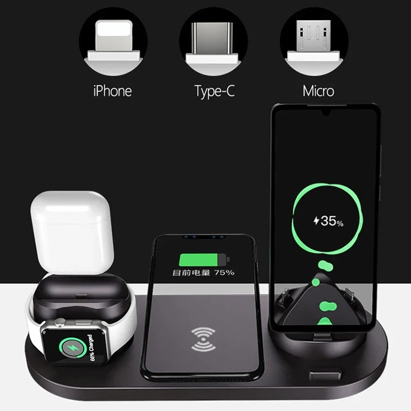 Fast Wireless Charger 6 in 1 C - Watch Xs8 ulasan dan harga
