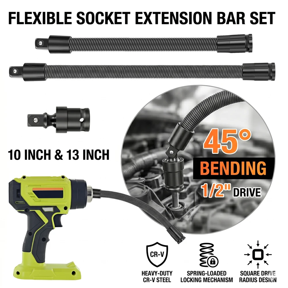 1/2 Flexible Socket Extension  - Spring Bar Tool ulasan dan harga