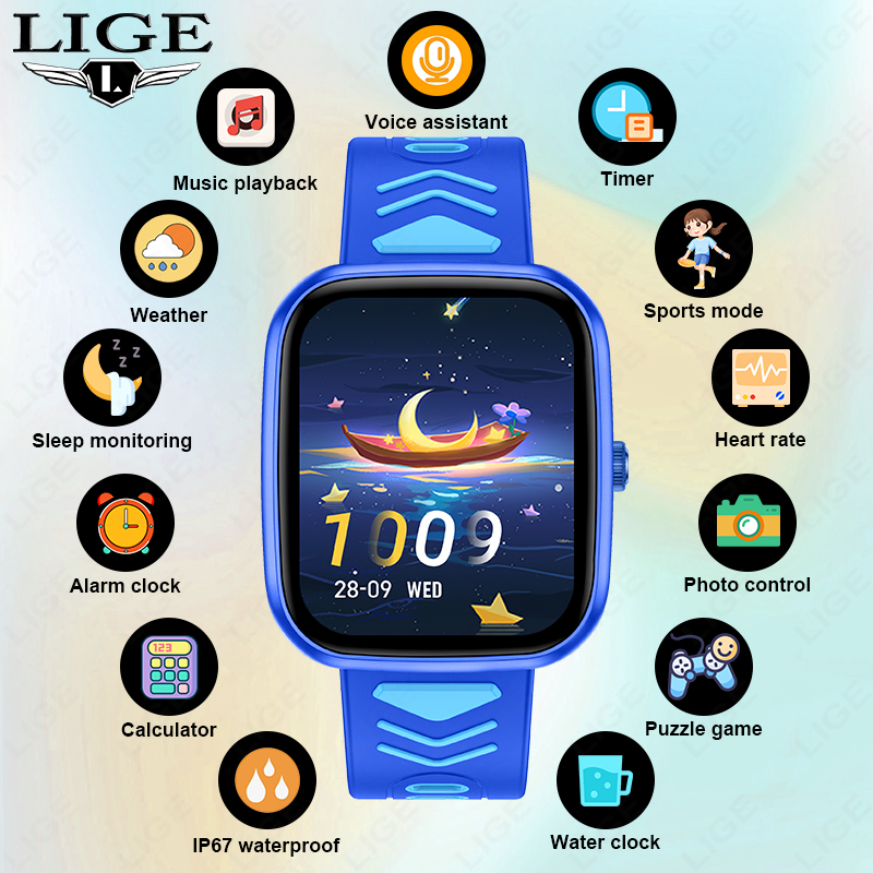 LIGE Kids Smartwatch Game Wate - Smartwatch Watches For Girls Kids ulasan dan harga