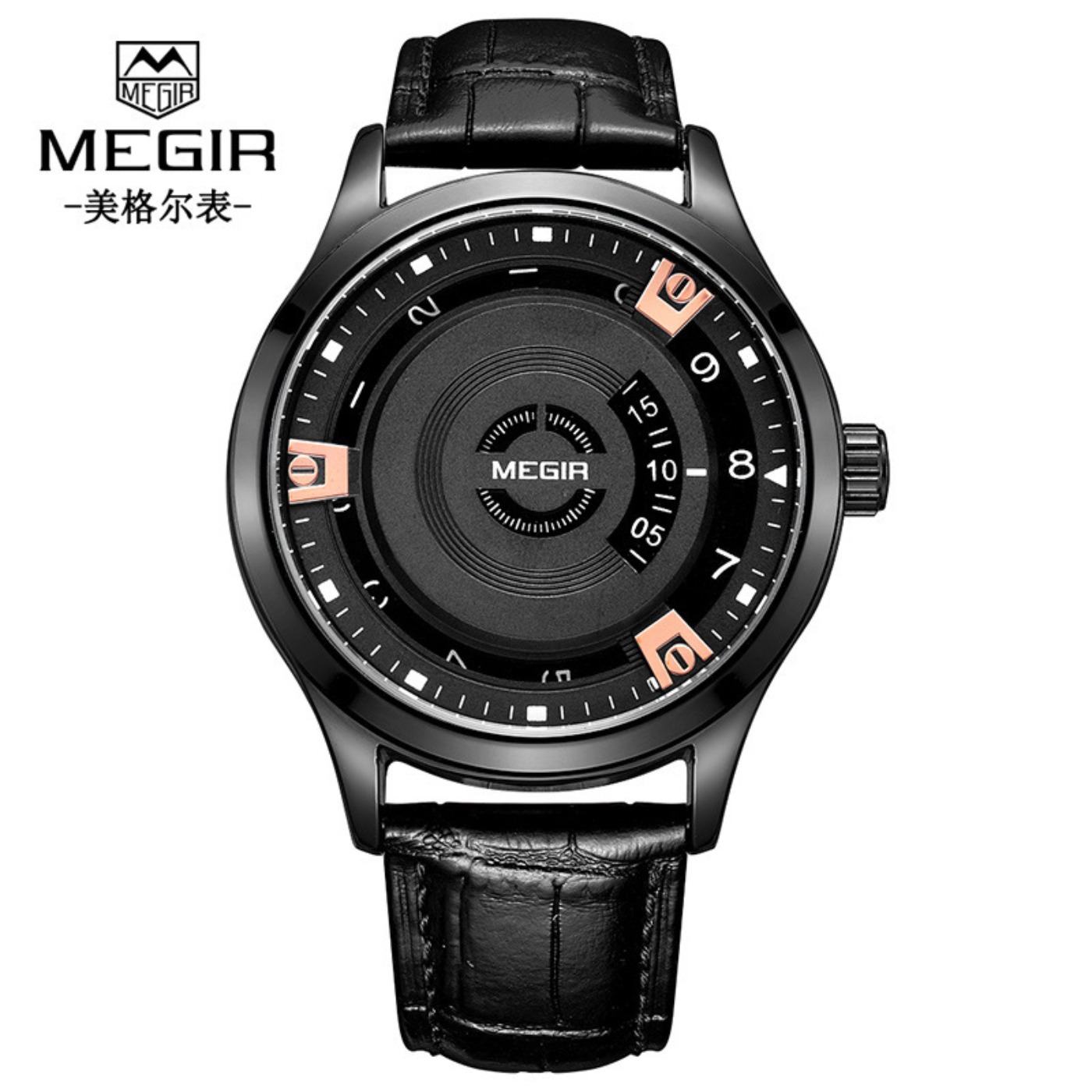MEGIR Men Watches Luxury Leath - Leather Watch Strap ulasan dan harga
