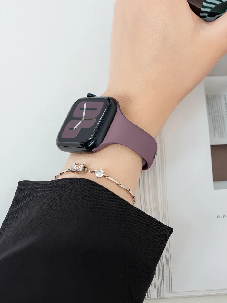 Slim Silicone strap for Apple  - Smartwatch Slim Watches For Men ulasan dan harga