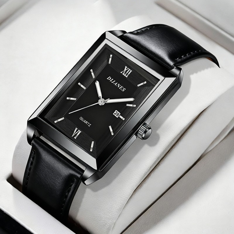 Casual Leather Men's Watches F - Smartwatch Square Watches For Men ulasan dan harga