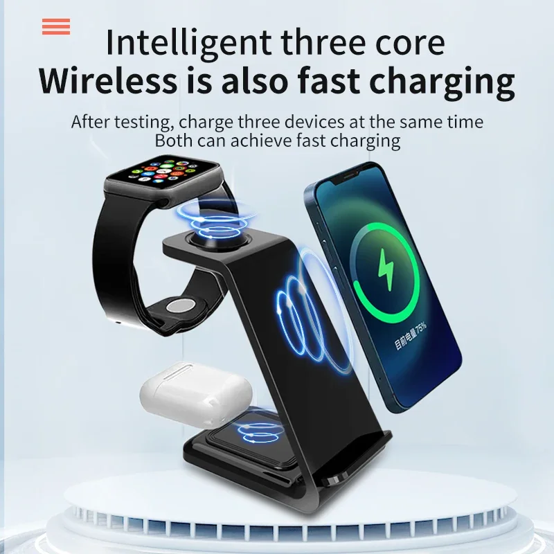 30W 3 In 1 Wireless Charger  S - Watch Xs8 ulasan dan harga