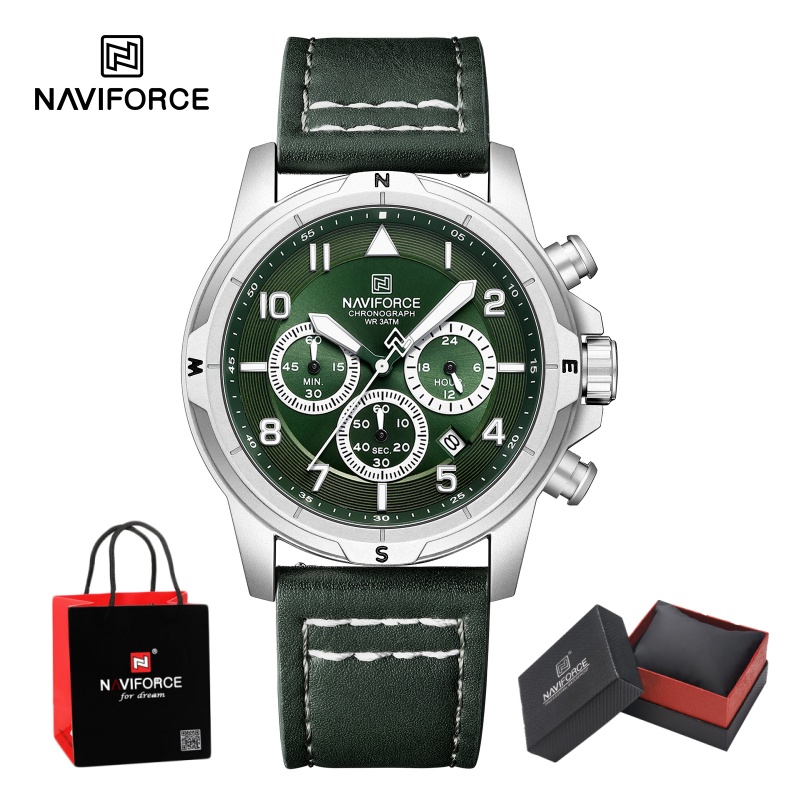 NAVIFORCE Bussiness Men Quartz - Leather Watch Strap ulasan dan harga