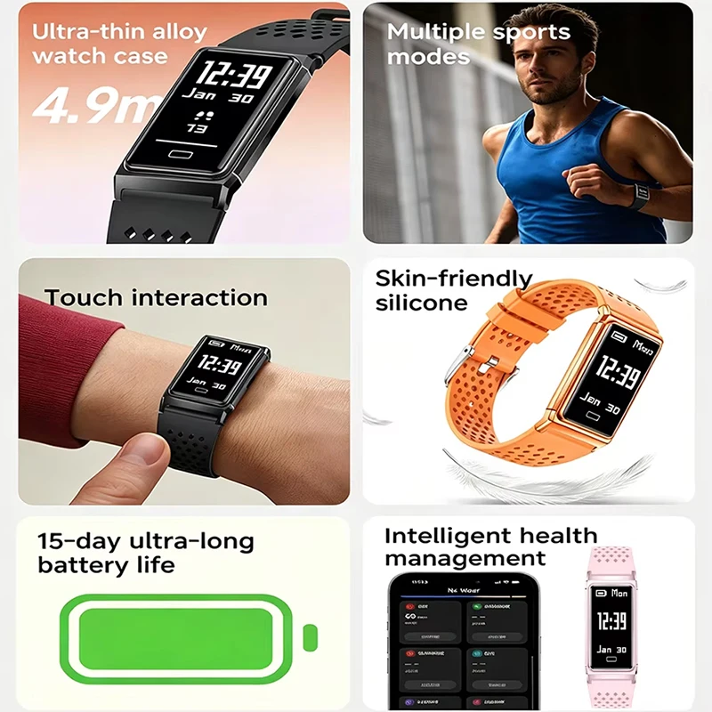 LIGE New Ultra-Slim Smart Brac - Smartwatch Slim Watches For Men ulasan dan harga