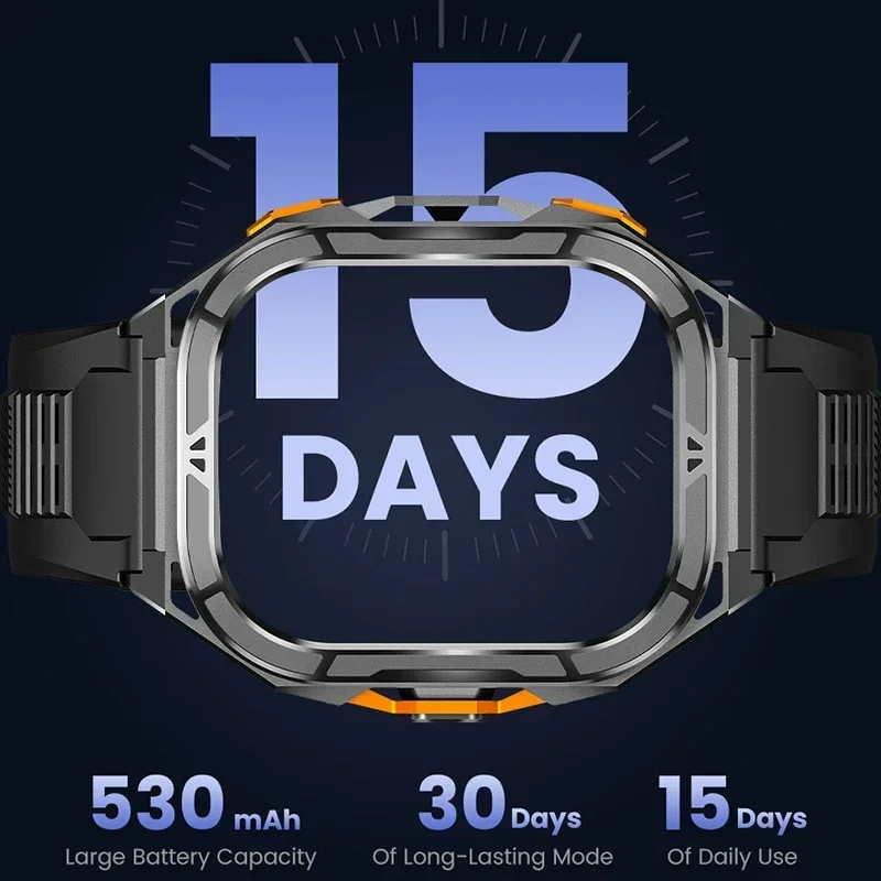 Luxury AMOLED Smartwatch Real  - Smartwatch Square Watches For Men ulasan dan harga