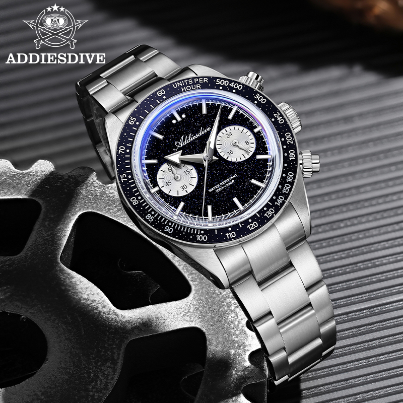 ADDIESDIVE VK64 Chronograph Qu - Watch Crown Pusher ulasan dan harga