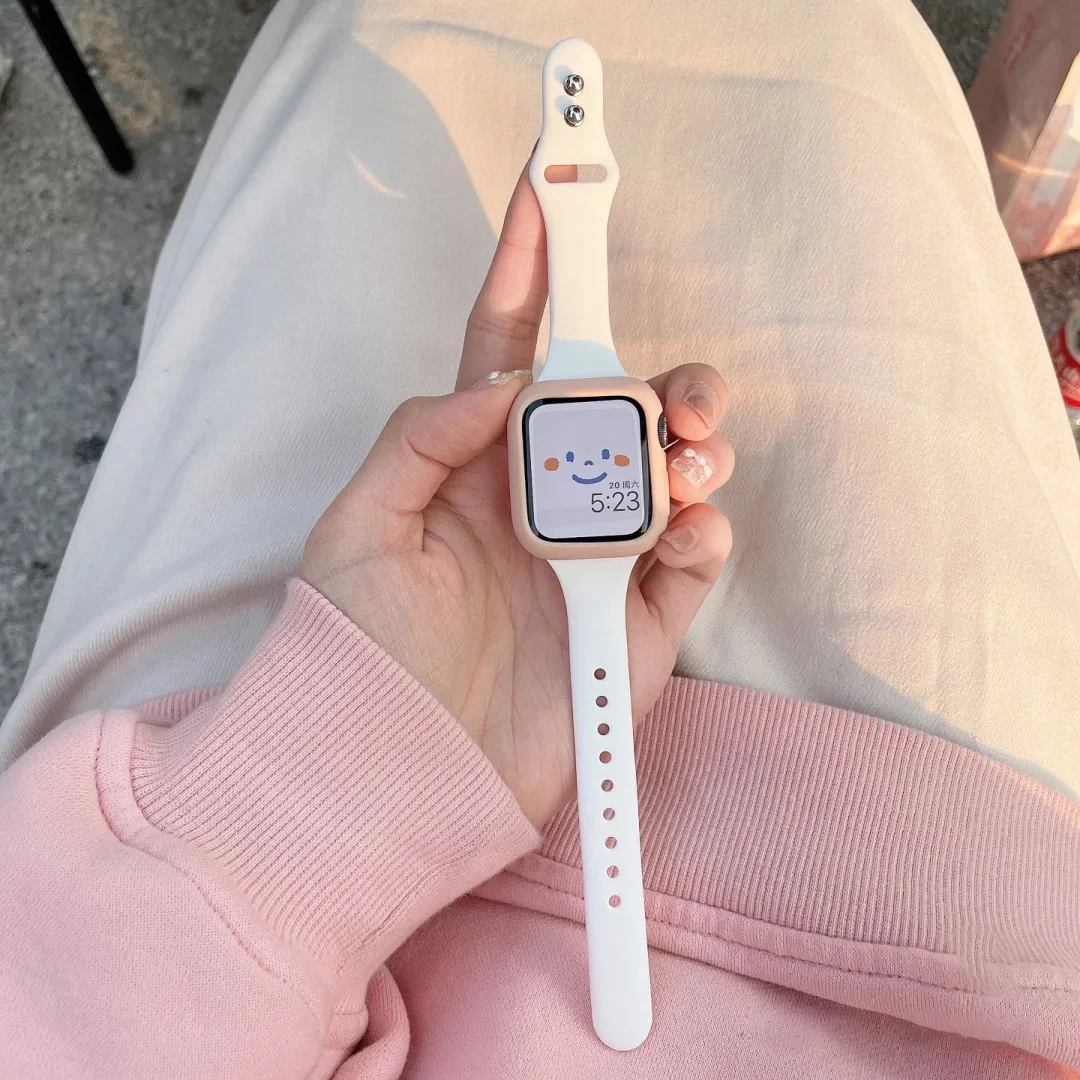 Slim Silicone strap for Apple  - Smartwatch Slim Watches For Men ulasan dan harga