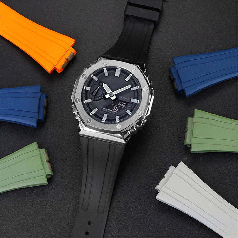 Premium Fluoro Rubber Watch Ba - Casio Watch G-Shock Ga-2100 ulasan dan harga